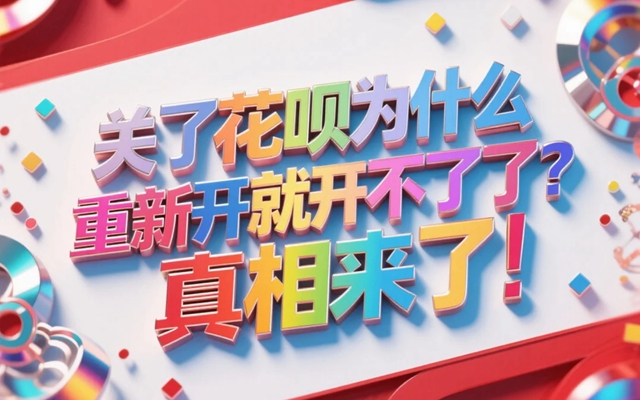关了花呗为什么重新开就开不了了？真相来了！